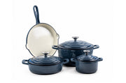 Set vase fonta emailata, 7 piese, gri