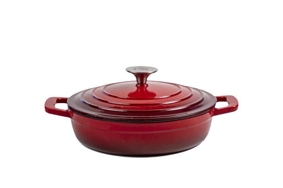 Image for Set vase fonta emailta, 7 piese,Rosu
