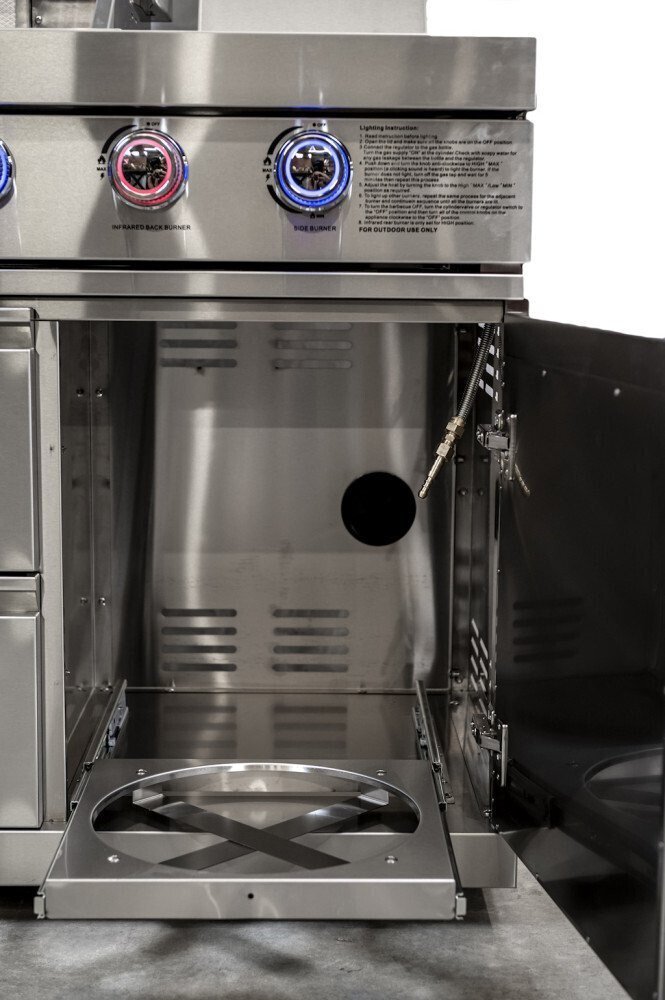 Bucatarie modulara de exterior din inox blat Quart