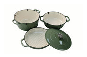 Set vase fonta emailata 4 buc, verde