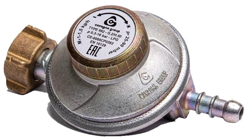 Image for Reductor presiune butelii gaz cu regulator 25-90mbar, 1-1,5kg/h Cavagna Group 697 Kombi (6912900026)