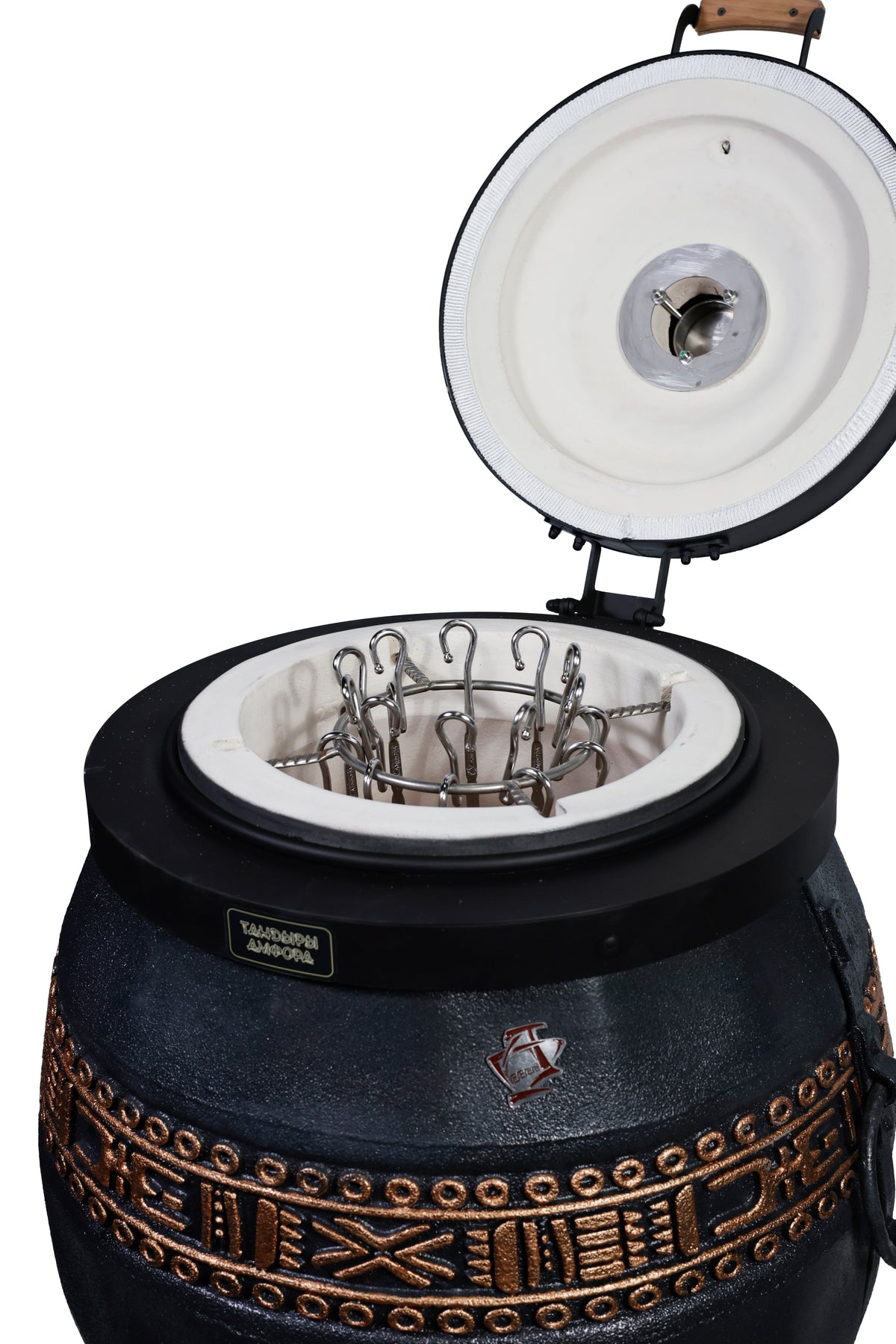 Tandoor izolat Sarmat culoare grafit cu capac rabatabil