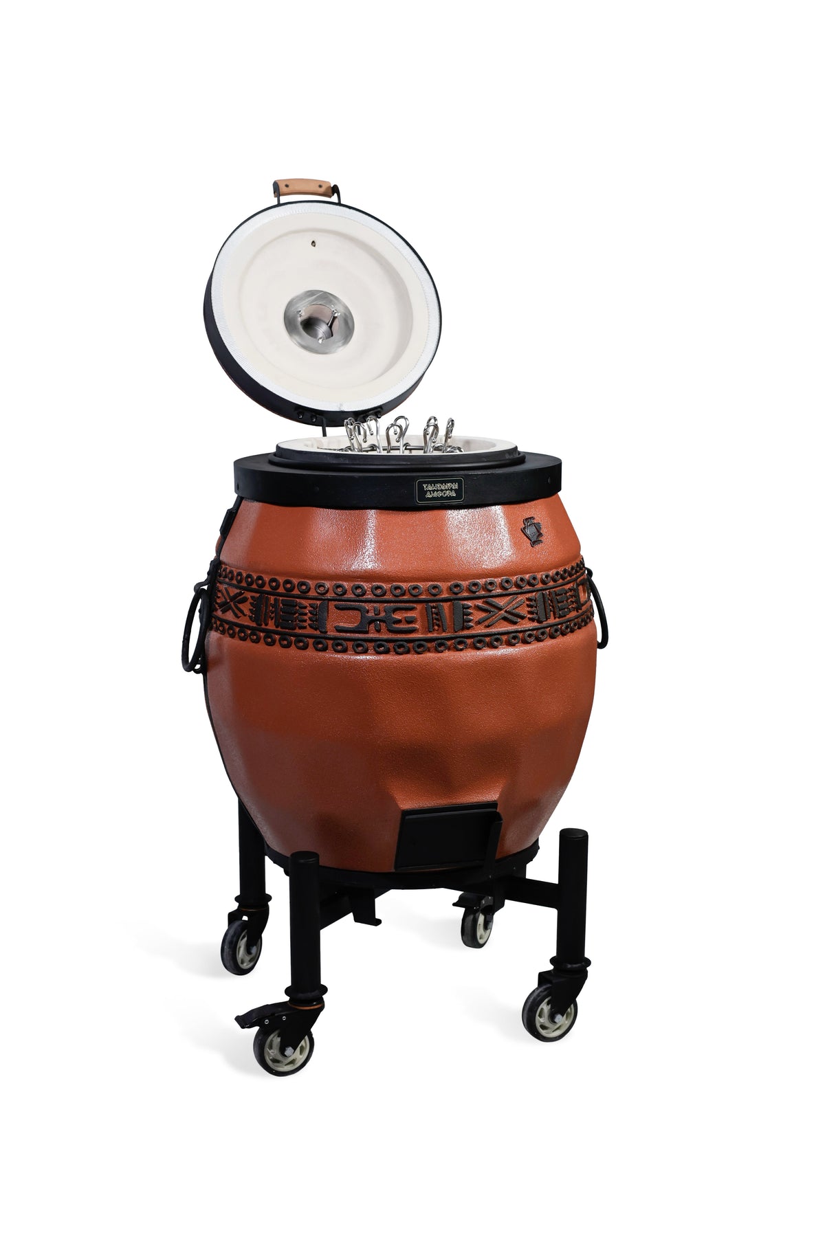 Tandoor izolat Sarmat culoare teracotte cu capac rabatabil
