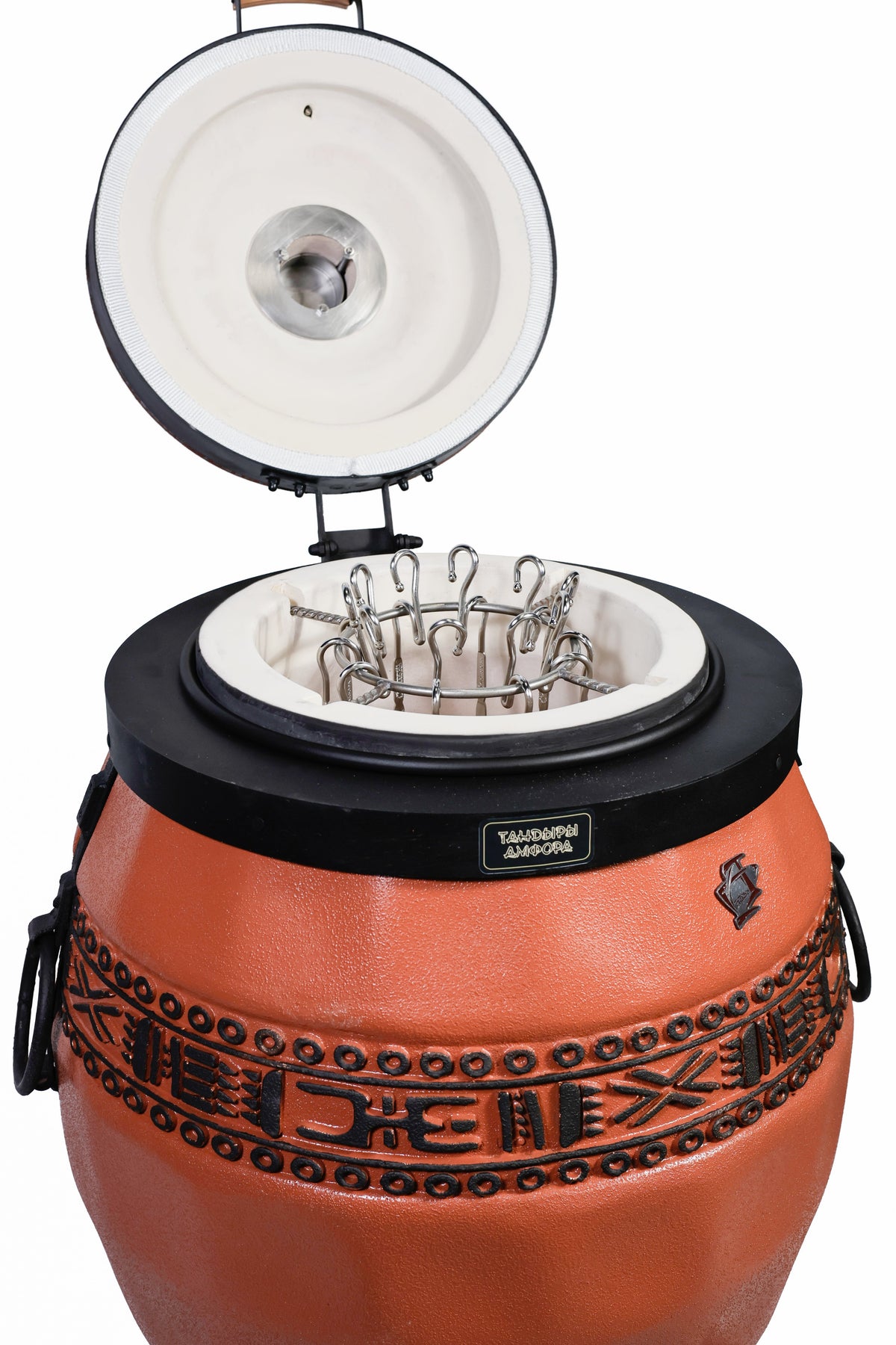 Tandoor izolat Sarmat culoare teracotte cu capac rabatabil