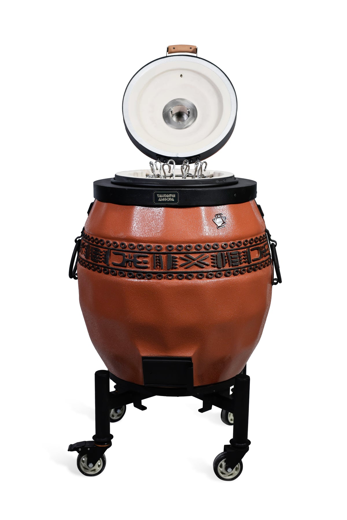 Tandoor izolat Sarmat culoare teracotte cu capac rabatabil