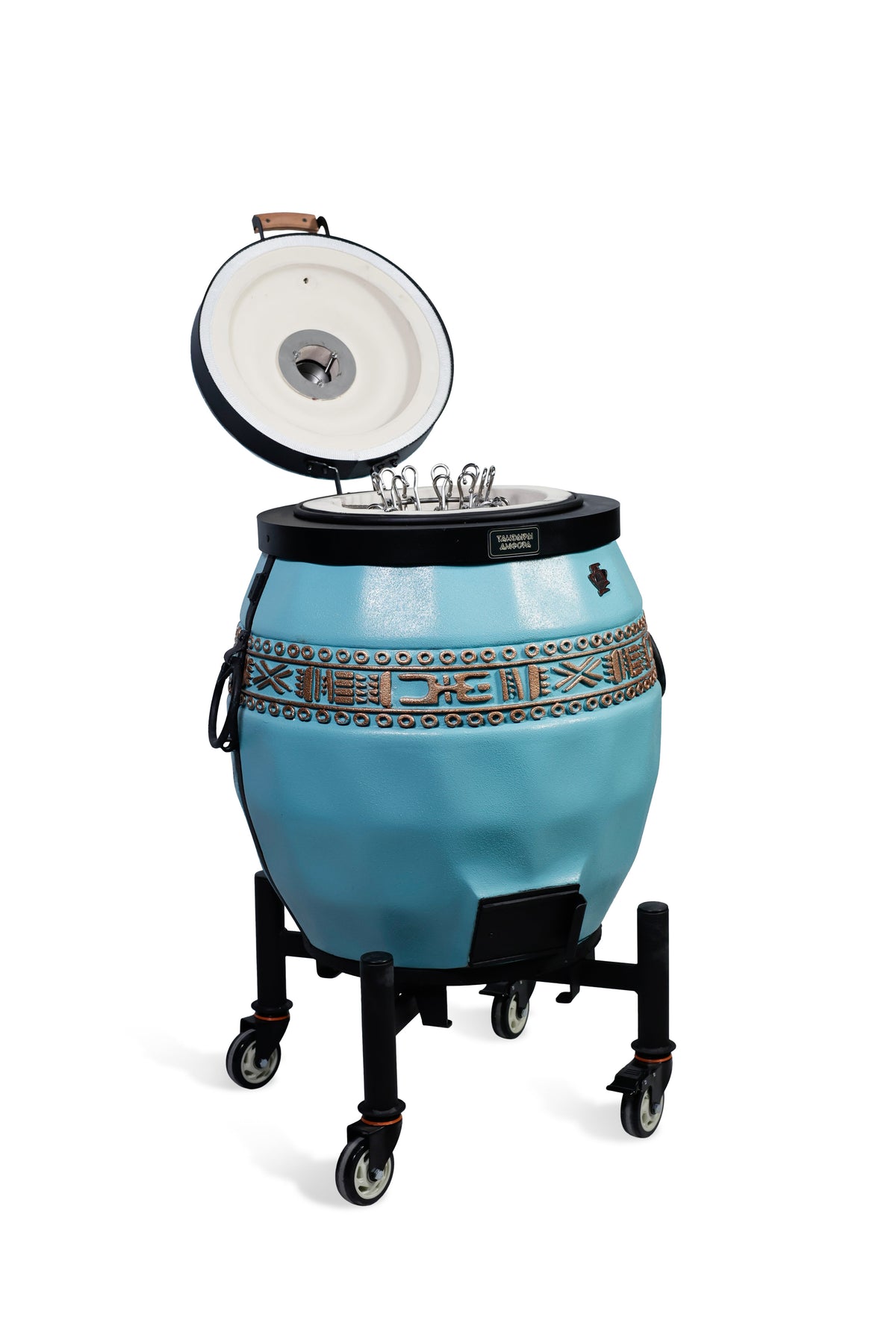 Tandoor izolat Sarmat culoare tiffany cu capac rabatabil