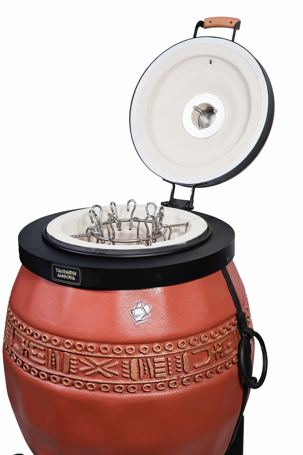 Tandoor izolat Sarmat culoare teracotte cu capac rabatabil