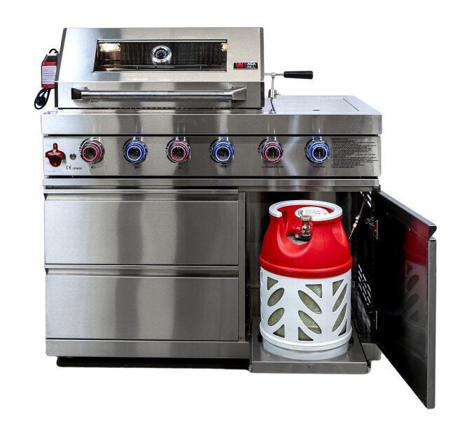 Bucatarie modulara de exterior din inox blat Quart