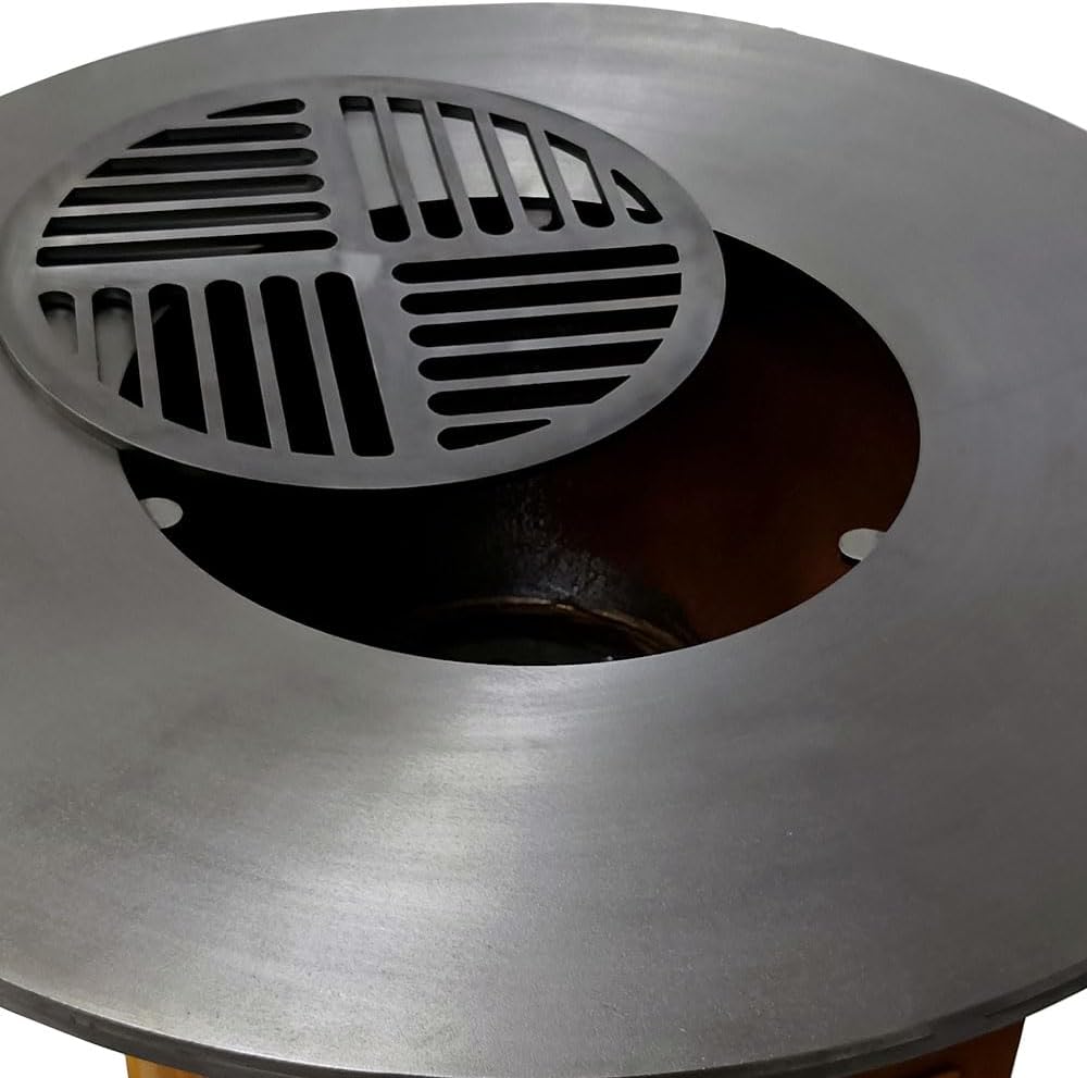 Gratar pe lemne D1000*H1000mm, greutatea 105kg, rustic