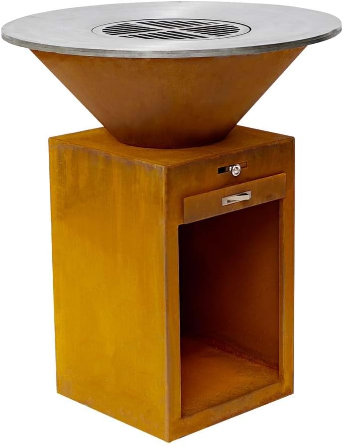 Gratar pe lemne D1000*H1000mm, greutatea 105kg, rustic
