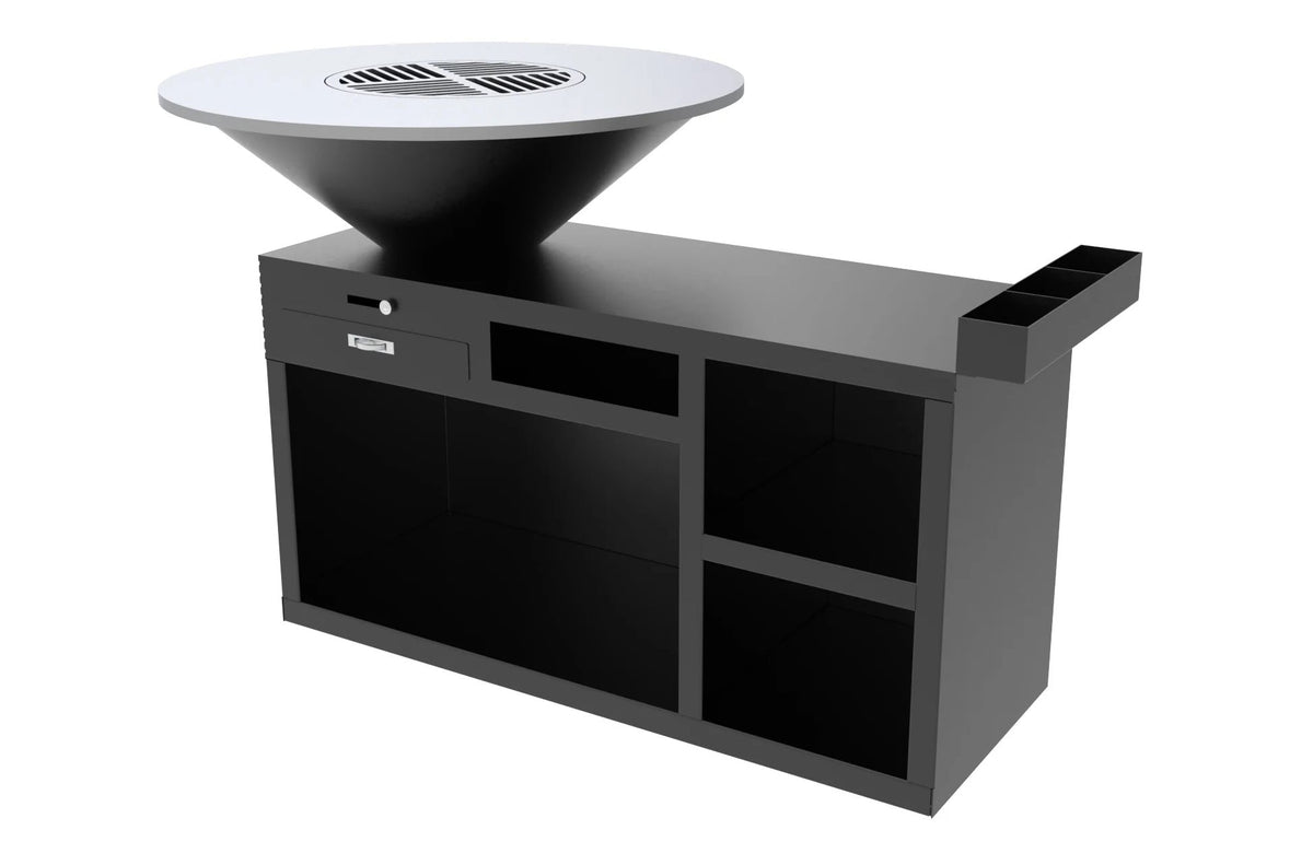 Gratar pe lemne L1300*D1000*H1000mm, greutatea 162kg, negru