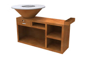 Gratar pe lemne  L1300*D1000*H1000mm, greutatea 152kg, rustic
