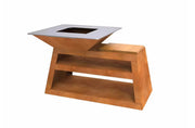 Gratar pe lemne L1300*D1000*H900mm, greutatea 115kg, rustic