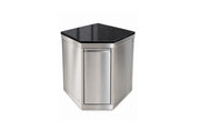 Modul de colț pentru bucătărie de exterior din inox cu ușă și blat din Quartz