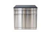 Modul bucătărie de exterior din inox cu 2 uși, sertar și blat din Quartz