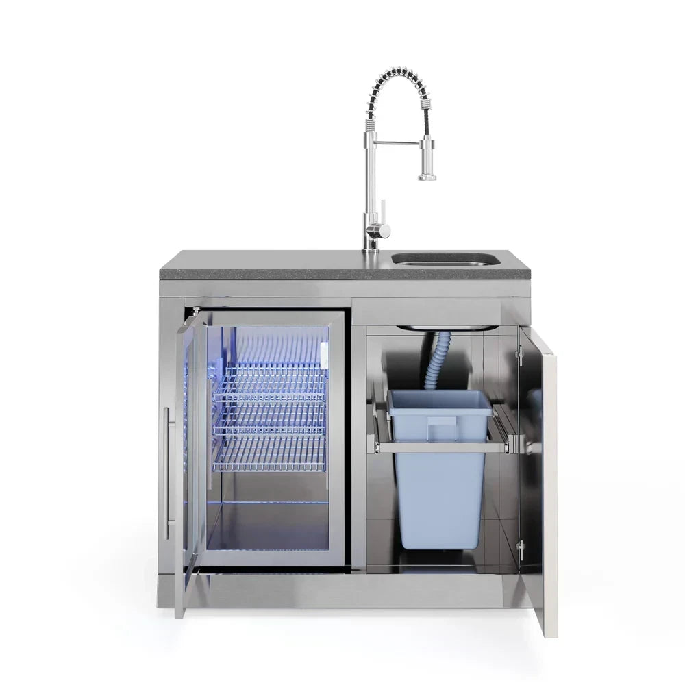 Bucătărie modulară de exterior Char-Broil Ultimate 3200 cu grătar TRU-Infrared, frigider și modul cu chiuvetă