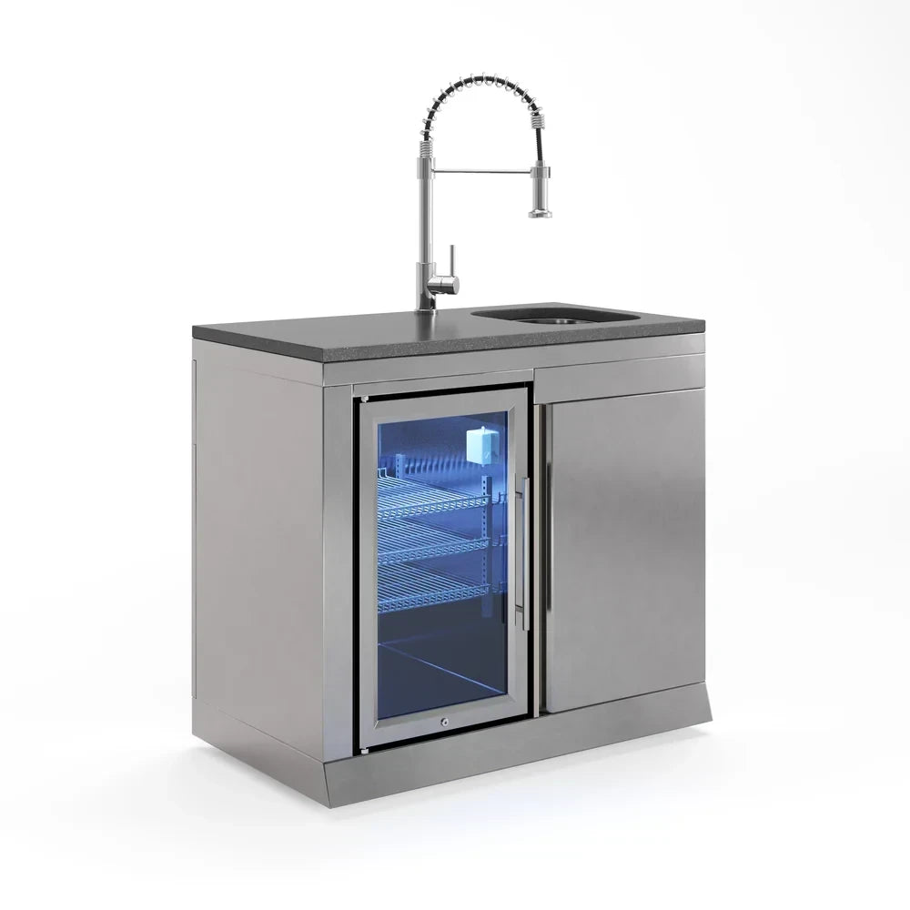 Bucătărie modulară de exterior Char-Broil Ultimate 3200 cu grătar TRU-Infrared, frigider și modul cu chiuvetă