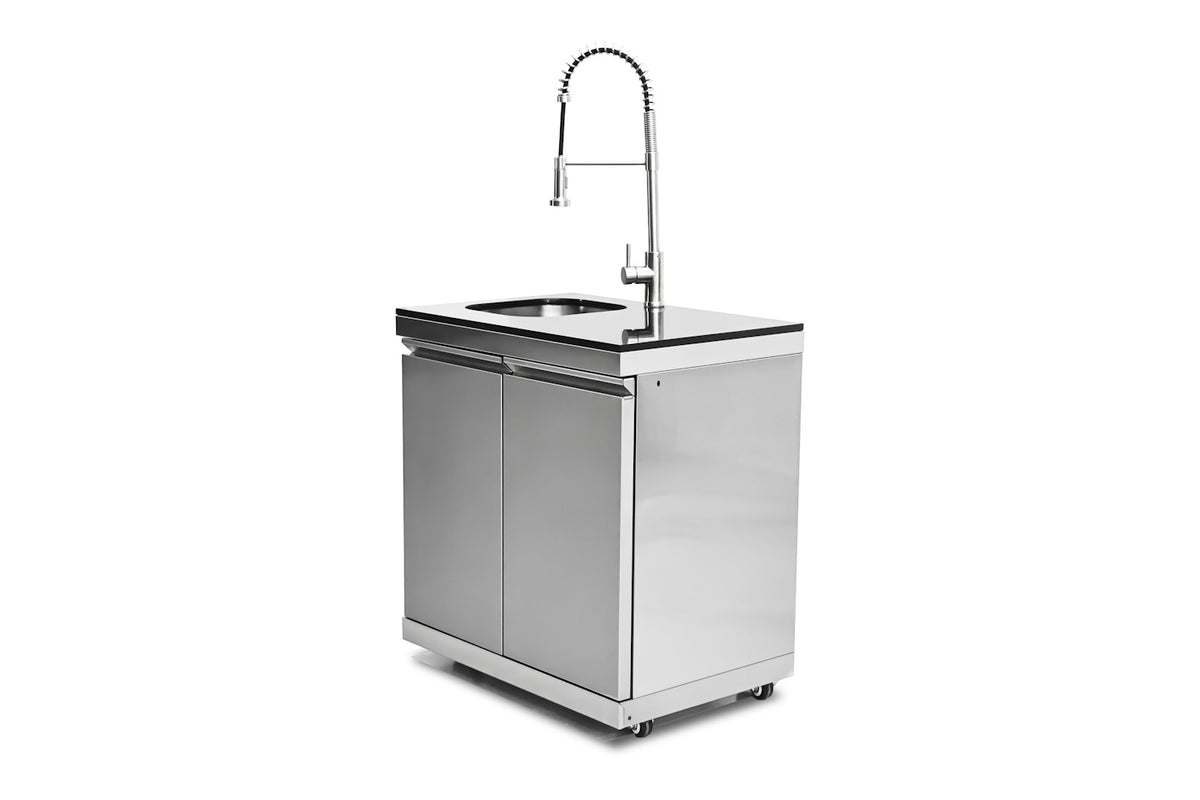 Bucatarie modulara de exterior din inox blat Quart