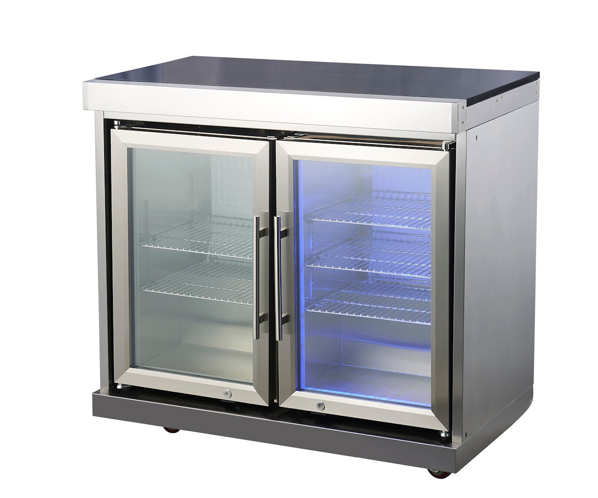 Bucatarie modulara de exterior din inox blat Quart