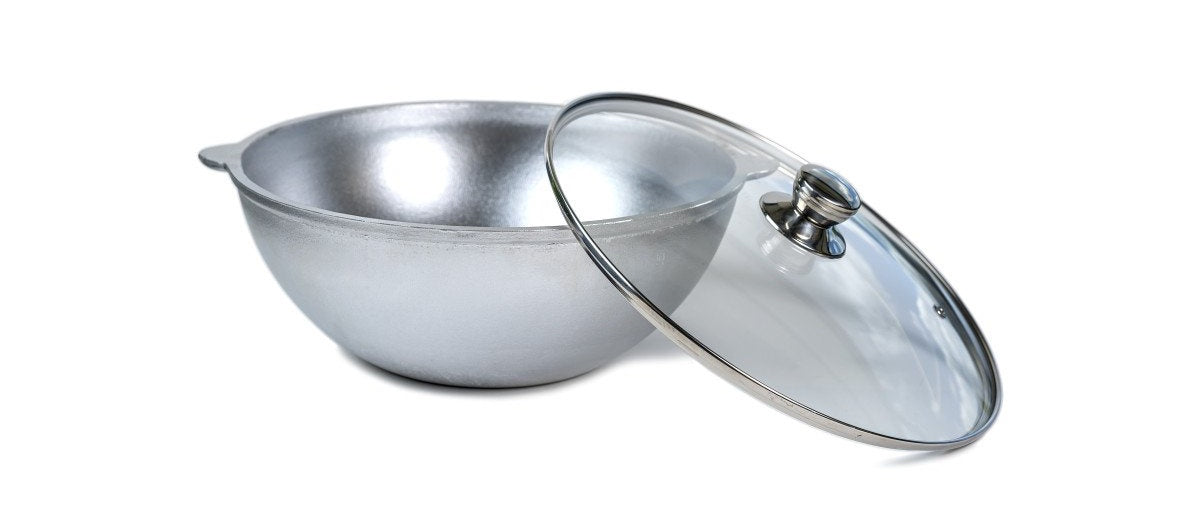 Ceaun din aluminiu 8L cu capac de sticla G30