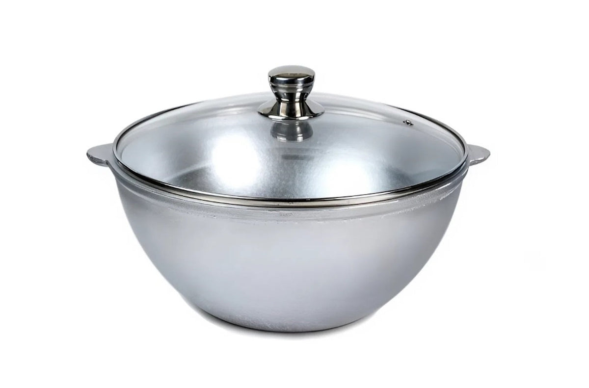 Ceaun din aluminiu 8L cu capac de sticla G30