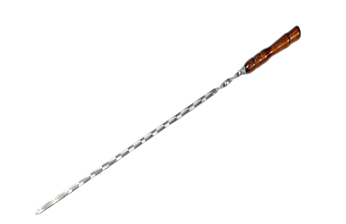 Ac pentru frigarui profesional cu miner din lemn 75cm
