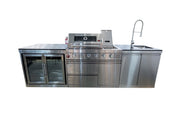 Bucatarie modulara de exterior din inox blat Quart