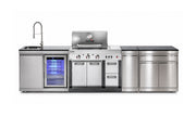 Bucătărie modulară Char-Broil Ultimate 3200 cu chiuvetă, frigider, 2 coșuri glisante și modul cu 2 uși și sertar