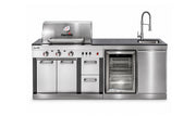 Bucătărie modulară de exterior Char-Broil Ultimate 3200 cu grătar TRU-Infrared, frigider și modul cu chiuvetă