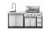 Bucătărie modulară de exterior Char-Broil Ultimate 3200 cu grătar TRU-Infrared și modul cu chiuvetă pe stânga