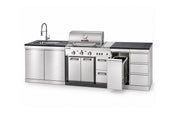 Bucătărie modulară Char-Broil Ultimate 3200 cu chiuvetă, compartiment pentru coș de gunoi și 3 sertare