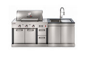 Bucătărie modulară de exterior Char-Broil Ultimate 3200 cu grătar TRU-Infrared și modul cu două uși, chiuvetă și robinet
