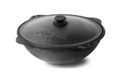 Ceaun din fontă 10L cu capac (fund plat)