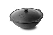Ceaun din fontă 22L cu capac (fund plat)