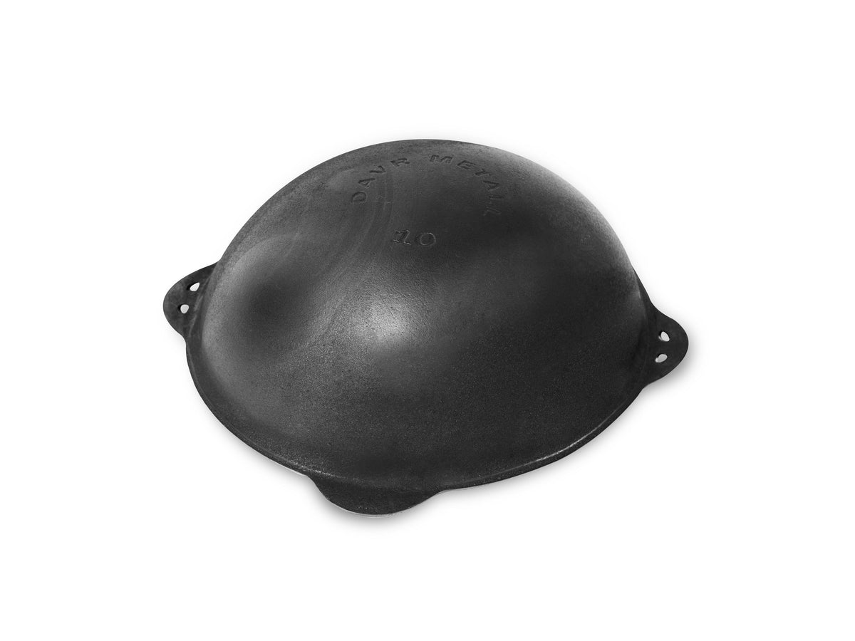 Ceaun din fontă uzbec cu capac-saj 10L (fund rotund)