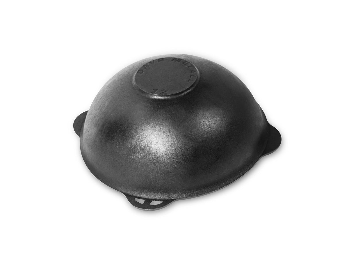 Ceaun din fontă uzbec cu capac-saj 12L (fund rotund)