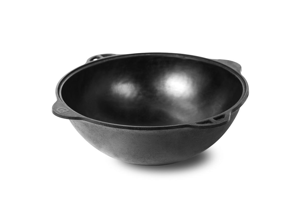 Ceaun din fontă 12L cu capac (fund plat)