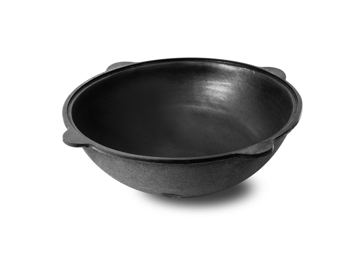 Ceaun din fontă 22L cu capac (fund plat)