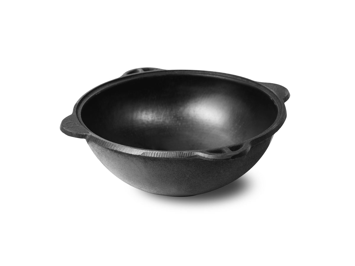Ceaun din fontă 8L cu capac (fund plat)