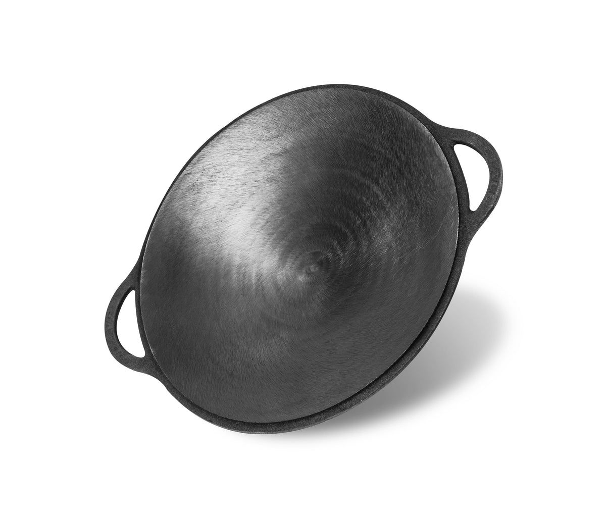 Ceaun din fontă uzbec cu capac-saj 12L (fund plat)