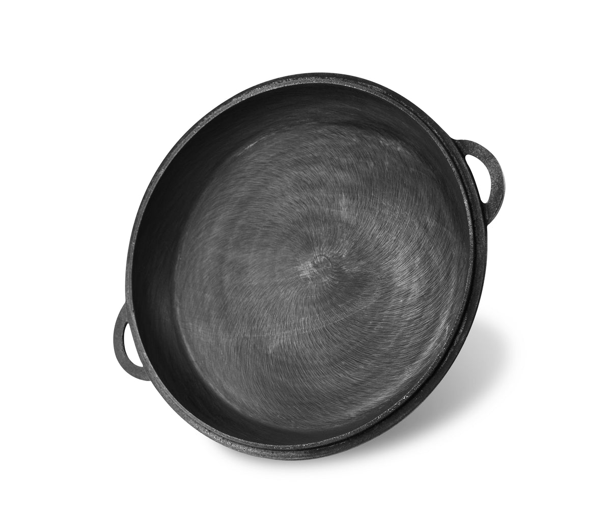 Ceaun din fontă uzbec cu capac-tigaie 8L (fund rotund)