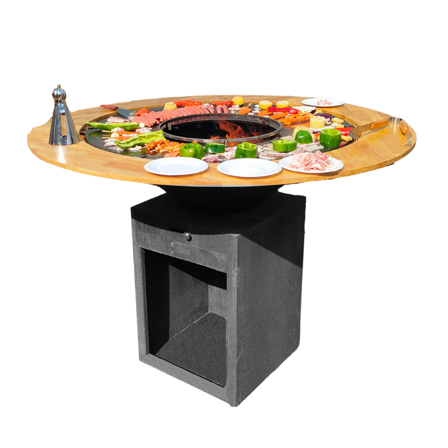 Masa rotunda cu inele din lemn, diametru 1400 mm, latimea 180 mm, greutatea 10 kg