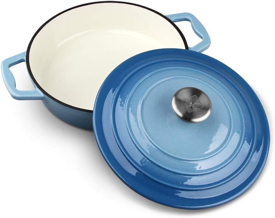 Set vase fonta emailata, 7 piese, albastru - imagine produs