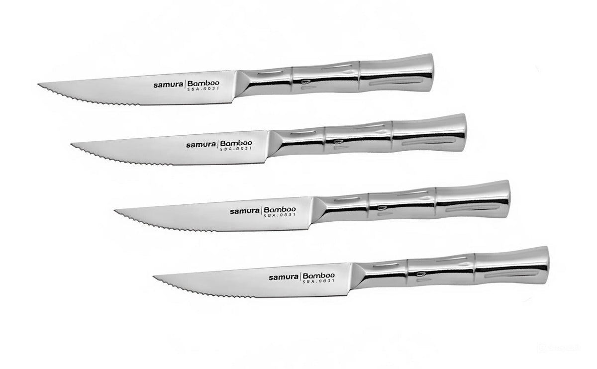 Set cuțite Samura Bamboo 4 buc. p/u steak  5"/110mm, AUS-8 HRC-58