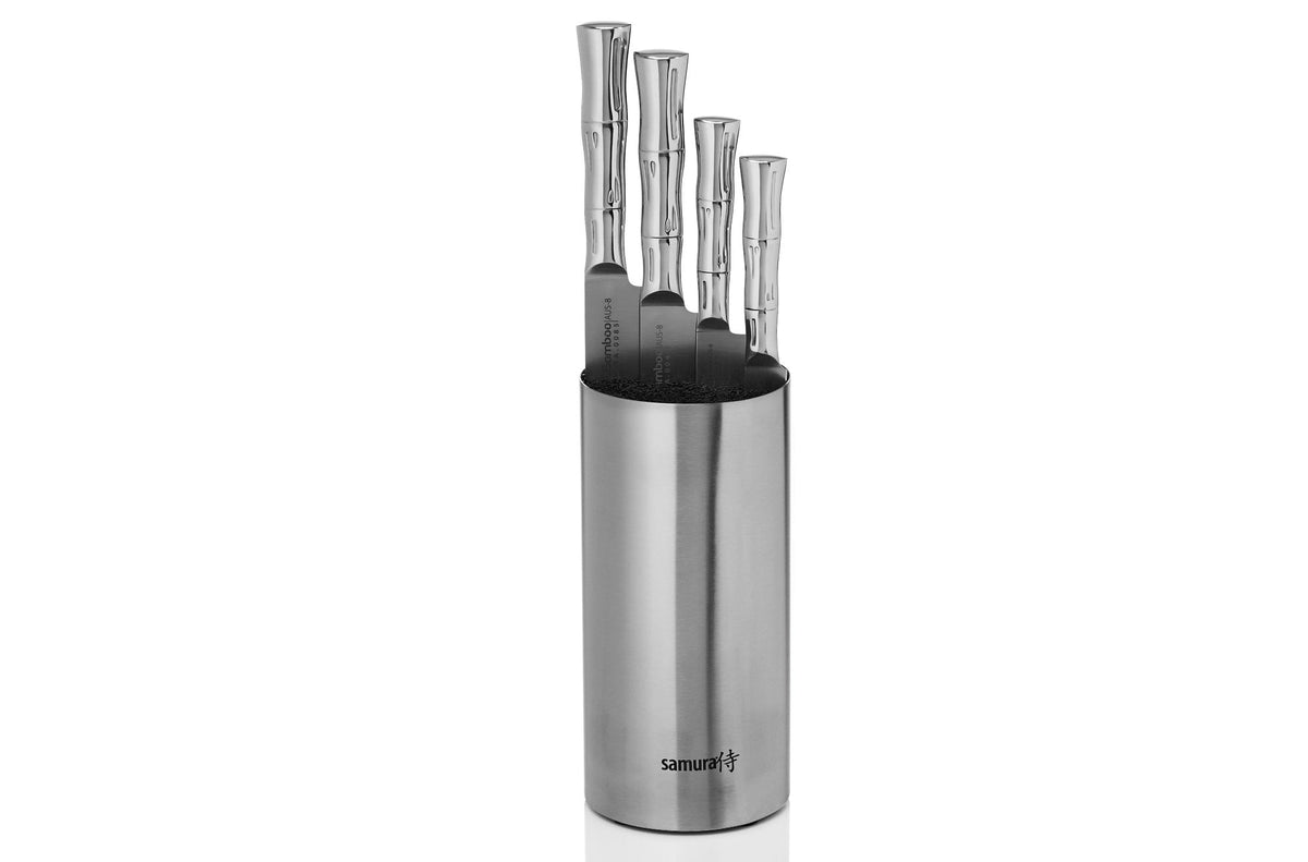 Set Samura Bamboo cuțit 4 buc. + suport  AUS-8 HRC-58