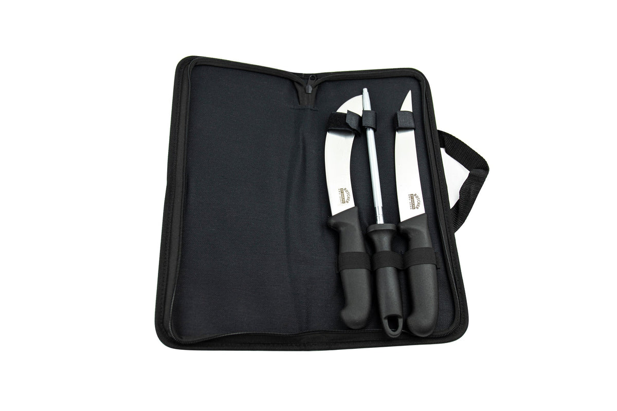 Set 2 cuțite & 1 musat Samura Butcher p/u jupuit, feliator, AUS-8 HRC-58