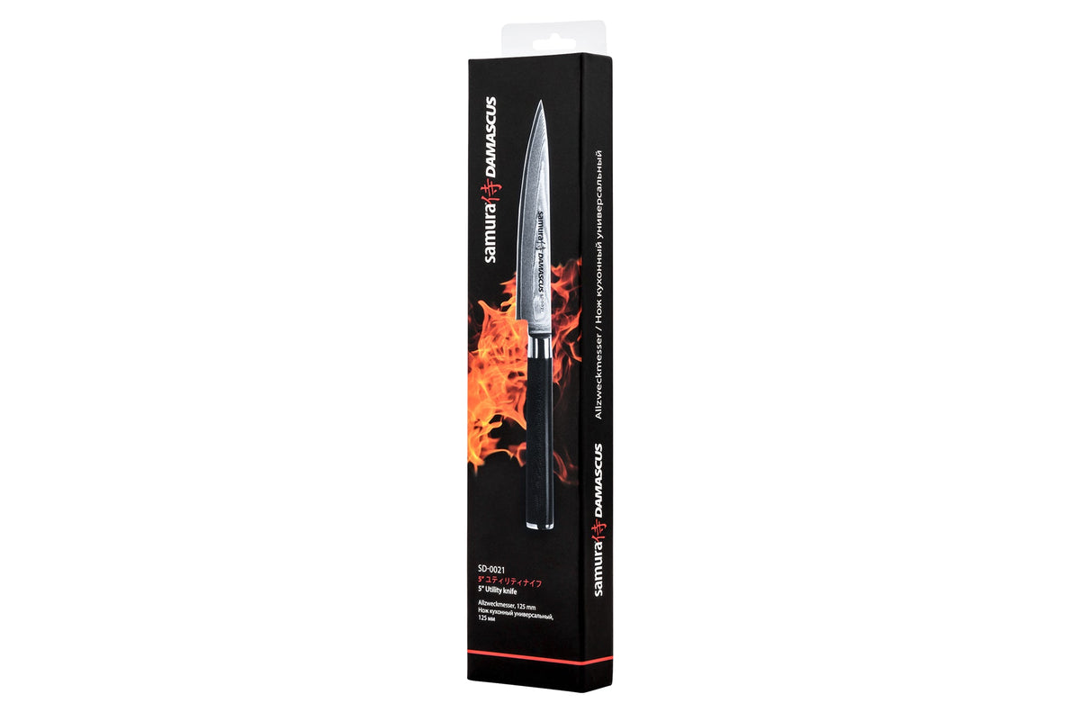 Cuțit universal Samura Damascus 5.0/125mm, oțel Damasc VG-10 67 de straturi, HRC