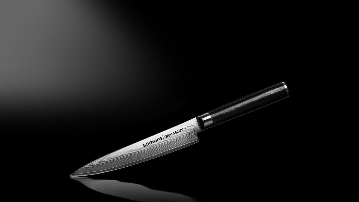 Cuțit universal Samura Damascus 150mm, oțel Damasc VG-10 67 de straturi, HRC-61