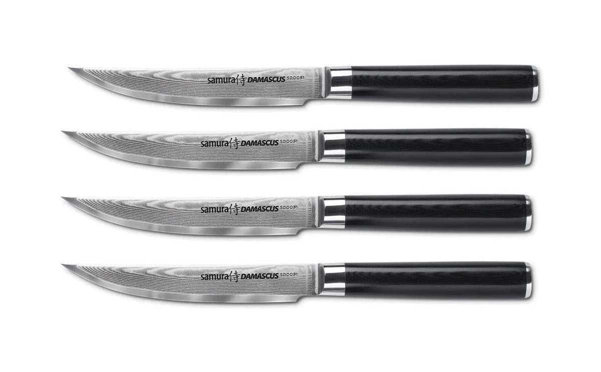 Set cuțite Samura Damascus p/u steak 4 buc. oțel Damasc VG-10 67 de straturi, HR