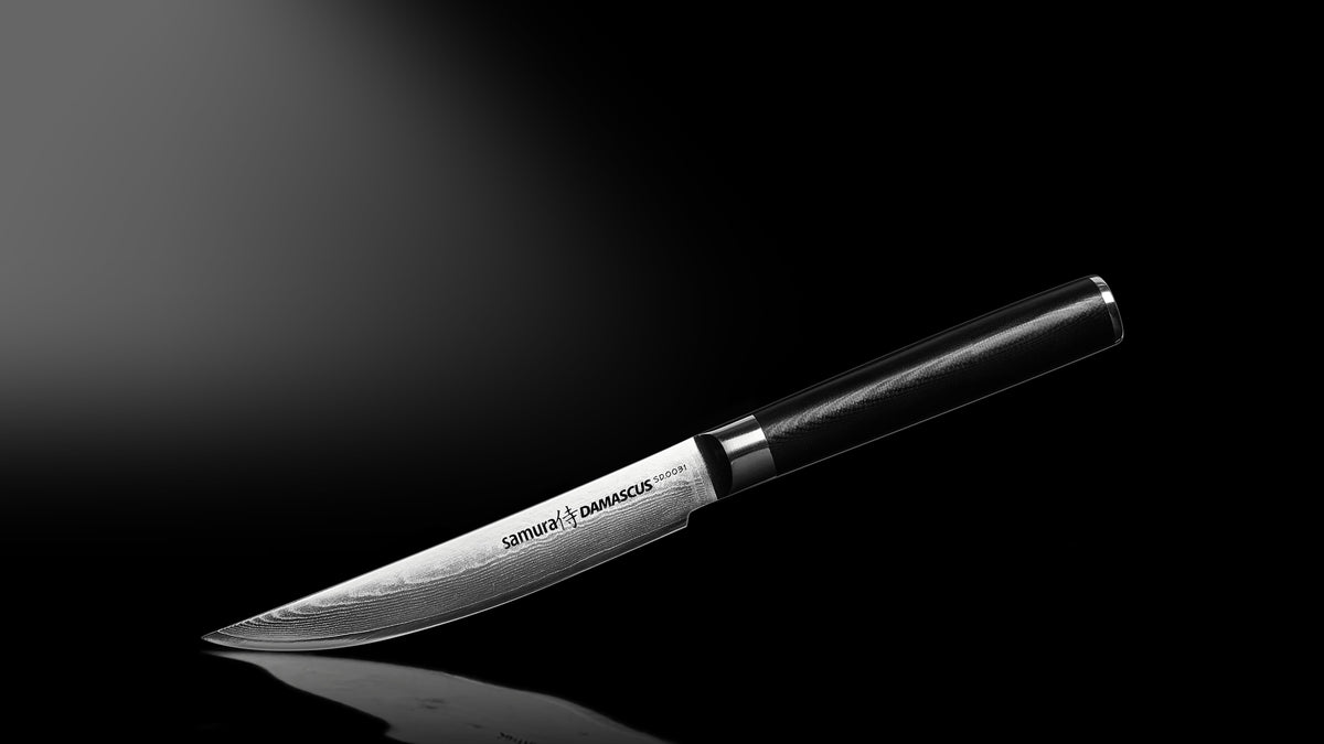 Cuțit p/u steak Samura Damascus 4.7/120mm, oțel Damasc VG-10 67 de straturi, HRC